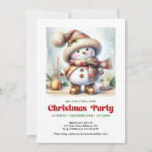Charming funny snowman invitation printable  招待状 (正面)