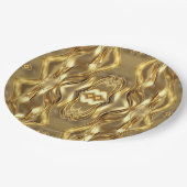 Charming golden-colored pattern  ペーパープレート (アングル)