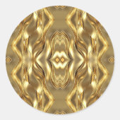 Charming golden-colored pattern  ラウンドシール (正面)