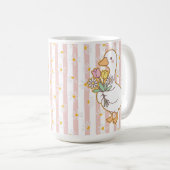 Charming Goose with Pink and Yellow Flowers Mug コーヒーマグカップ (正面右)