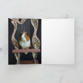 Charming Guinea Pig Harp Greeting Card – Storybook カード (内部)