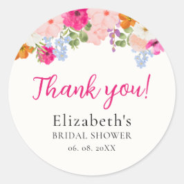 Charming Gypsy Blossoms Bridal Shower ラウンドシール