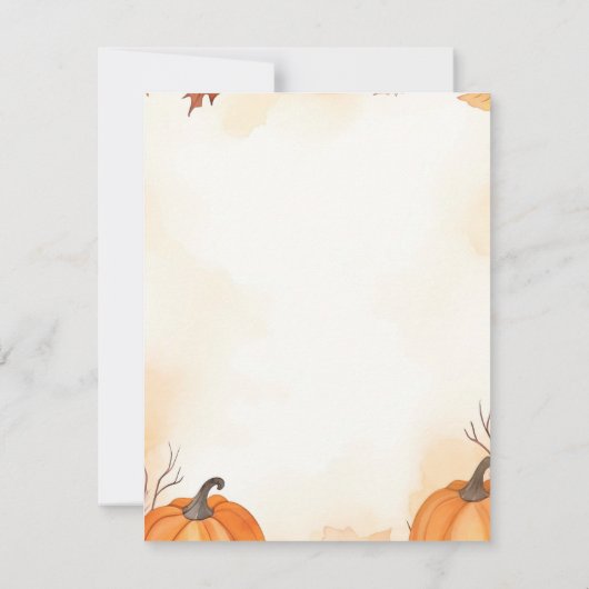 Charming Halloween Party Invitation with Witch 招待状 (裏面)