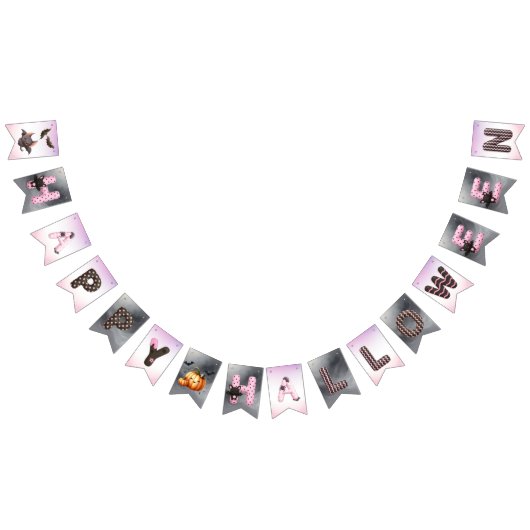 Charming Halloween Party Witch Pumpkins バンティングフラッグ (全)