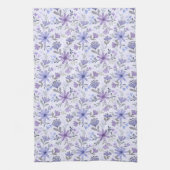 Charming Hand Drawn Flowers Kitchen Towel キッチンタオル (縦)