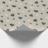 Charming Handmade Ornaments Light Blue Wallpaper ラッピングペーパー (角)