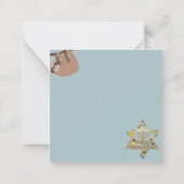 Charming Hanukkah Sloth Greeting Card ノートカード (裏面)