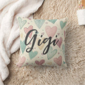 Charming Heart Doodle GiGi クッション (ブランケット)