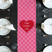 Charming Heart Pattern Valentine Table Runner ロングテーブルランナー
