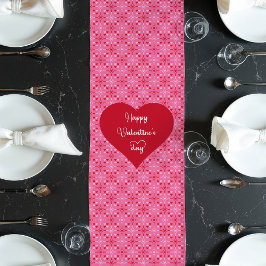 Charming Heart Pattern Valentine Table Runner ロングテーブルランナー