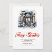 Charming holiday scene Christmas greeting card シーズンカード (正面)