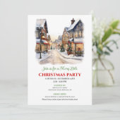 Charming holiday scene Christmas village event 招待状 (スタンド正面)