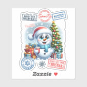 Charming Holiday Snowman Sticker シール (シート)