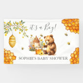 Charming Honey Bee Bear Baby Shower 横断幕 (横)