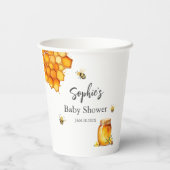 Charming Honey Bee Bear Baby Shower 紙コップ (裏面)