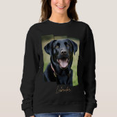 Charming Labrador Retriever Portrait - Triptych Ar スウェットシャツ (正面)