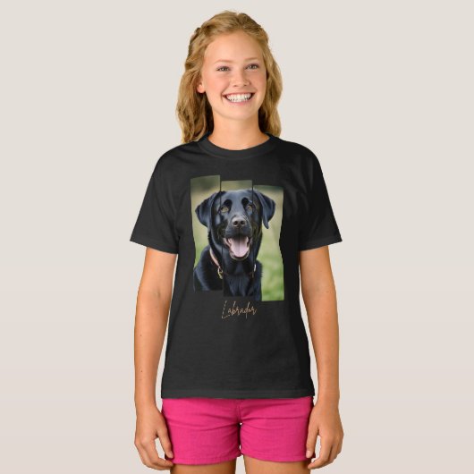 Charming Labrador Retriever Portrait - Triptych Ar Tシャツ (正面フル)