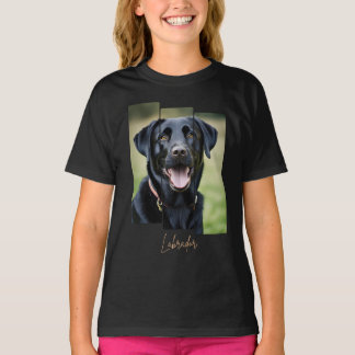 Charming Labrador Retriever Portrait - Triptych Ar Tシャツ