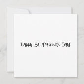 Charming Leprechaun Happy St Patrick's Day カード (裏面)