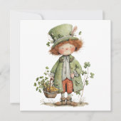 Charming Leprechaun Happy St Patrick's Day カード (正面)
