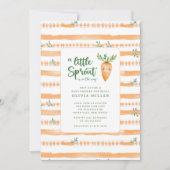 Charming little Sprout Baby Shower 招待状 (正面)