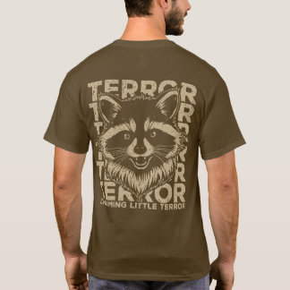 Charming Little Terror Retro Raccoon Tシャツ