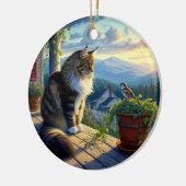 Charming Maine Coon Keepsake セラミックオーナメント (左)
