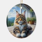 Charming Maine Coon Keepsake セラミックオーナメント (左)