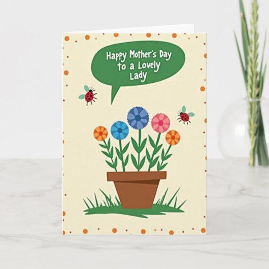 Charming Mothers Day Flower Card カード (正面)