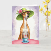 Charming Mothers Day Puppy Card カード (黄色い花)