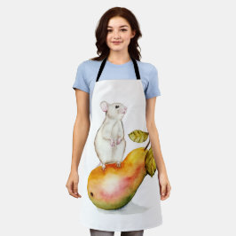 Charming Mouse on a Pear エプロン