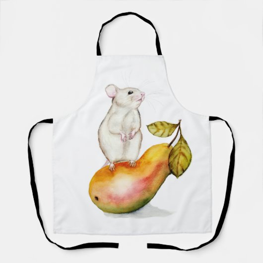 Charming Mouse on a Pear エプロン (正面)