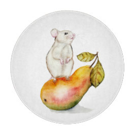 Charming Mouse on a Pear カッティングボード