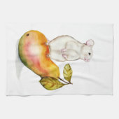 Charming Mouse on a Pear キッチンタオル (横)