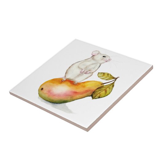 Charming Mouse on a Pear タイル (側面)