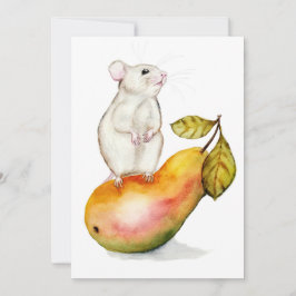 Charming Mouse on a Pear 招待状