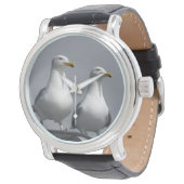 Charming Mr & Mrs Gully Seagull Couple Expressive  腕時計 (アングル)