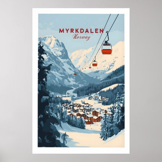 Charming Myrkdalen Ski Poster 1 ポスター (正面)
