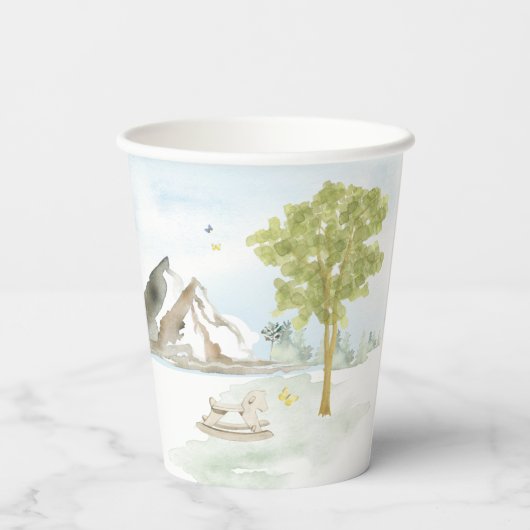 Charming Neutral Forest Bear Baby 紙コップ (裏面)