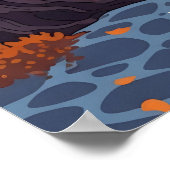 Charming Paros Greece harbor scene ポスター (角)