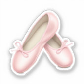 Charming Pink Ballet Flats Emoji シール (正面)