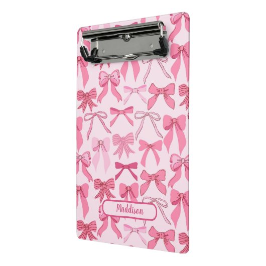 Charming pink bow pattern ミニクリップボード (アングル2)