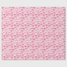 charming pink bow pattern ラッピングペーパー