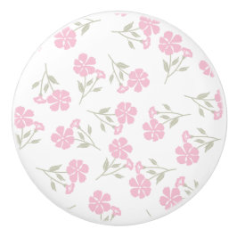 Charming Pink Floral Pattern Ceramic Knob for Deco セラミックノブ