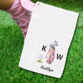 Charming Pink Golf Bag Personalized Monogrammed ゴルフタオル