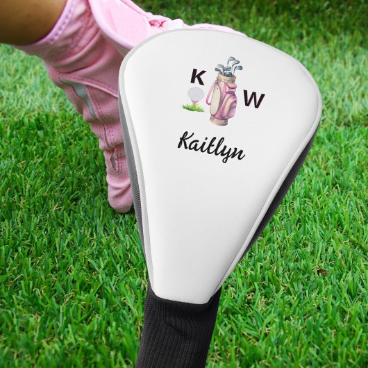 Charming Pink Golf Bag Personalized Monogrammed  ゴルフヘッドカバー
