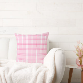 Charming Pink Plaid クッション
