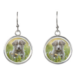 Charming Pit Bull Pair of Drop イヤリング