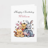 Charming Pooh & Friends Birthday カード (正面)
