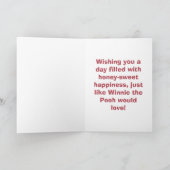 Charming Pooh & Friends Birthday カード (内部)